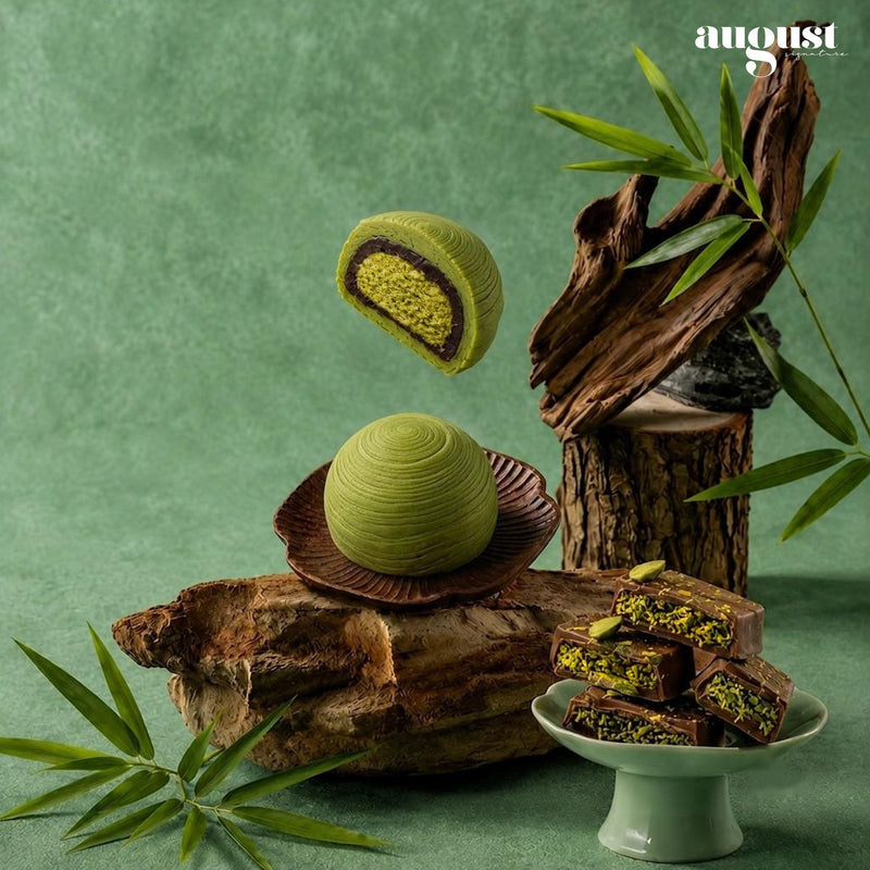 The Dubai Chocolate Mooncake Has Landed in Singapore — Pistachio Kunafa in Baked & Teochew