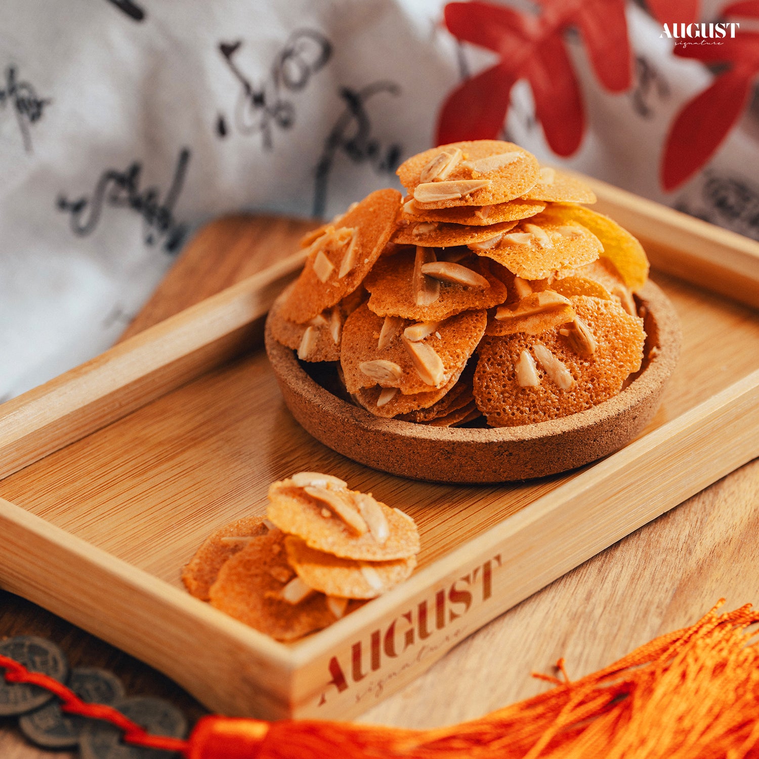 Best CNY goodies 2025 - Almond brittle crisp cookies, a crunchy and nutty treat for Chinese New Year celebrations in Singapore, perfect for gifting and sharing.