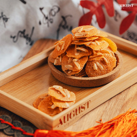 Best CNY goodies 2025 - Almond brittle crisp cookies, a crunchy and nutty treat for Chinese New Year celebrations in Singapore, perfect for gifting and sharing.
