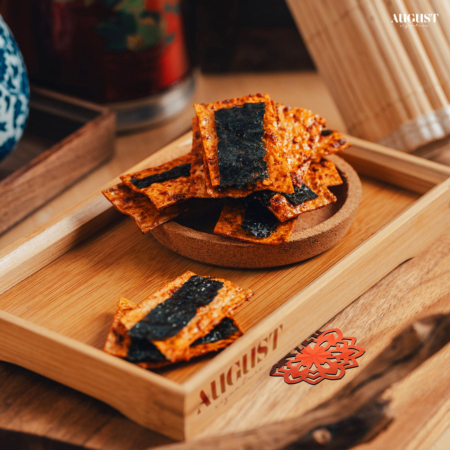 Crunchy seaweed cuttlefish squid CNY goodies, a savory festive snack perfect for celebrations and gifting in Singapore.