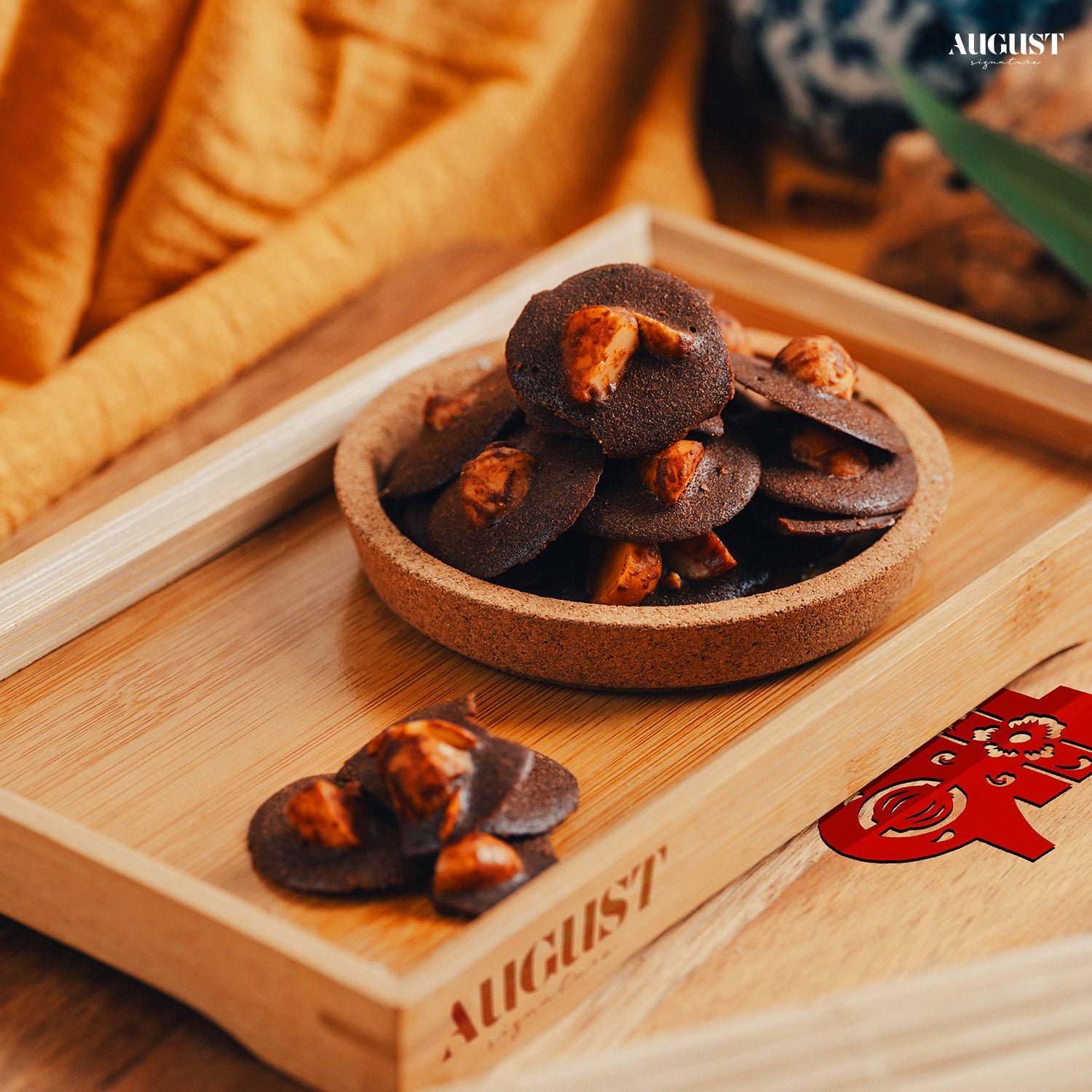Best CNY goodies 2025 - Macadamia cocoa crisp cookies, a perfect blend of crunchy texture and rich cocoa flavor for Chinese New Year celebrations in Singapore.