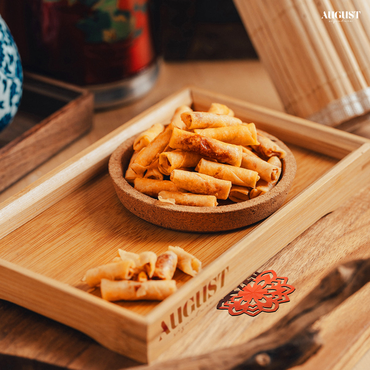 Delicious Nyonya shrimp roll cookies, a crispy and flavorful CNY snack perfect for festive celebrations and gifting in Singapore.