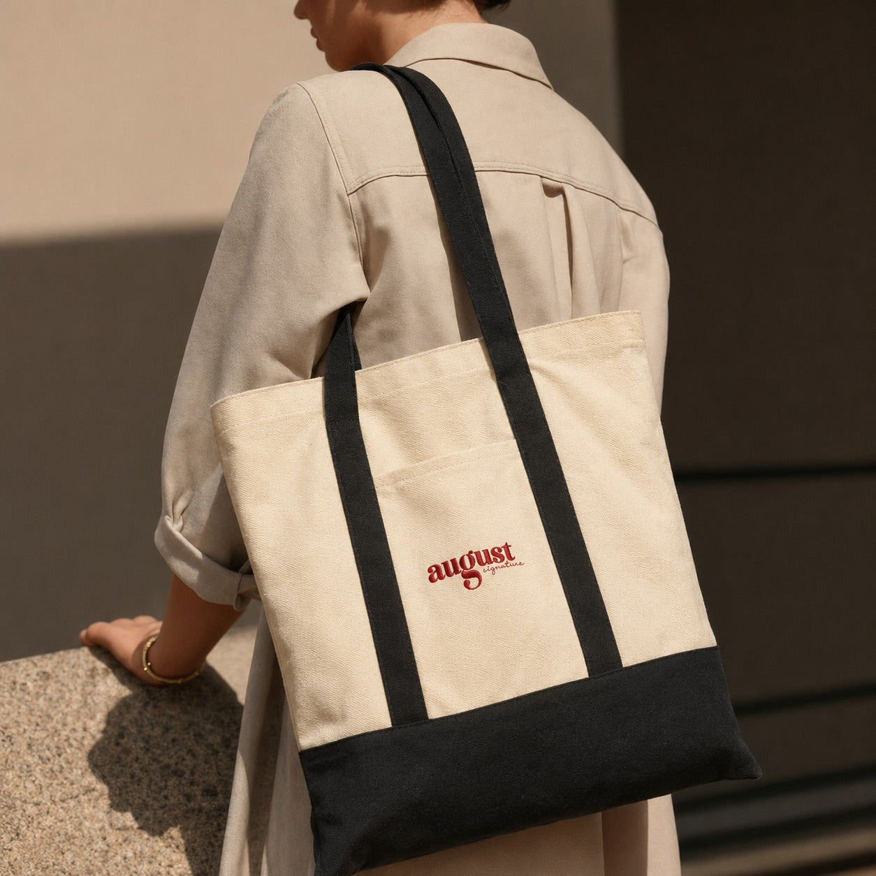 Daily Tote Canvas Bag - August Signature