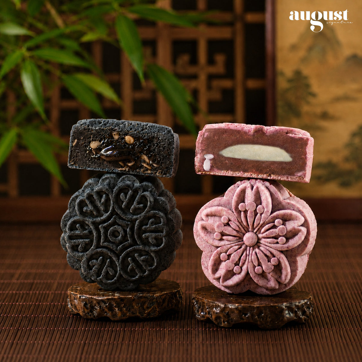 Peacock Collection: Imperial Traditional Mooncake Gift Set (Box of 4) - August Signature